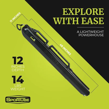 Series 2 Hard, Lockable, Adjustable Protective Travel Ski Case for Two Pairs of Alpine Skis and Poles or Four Pairs of Nordic Skis and Poles