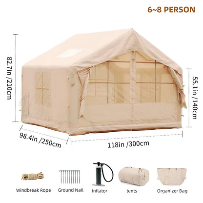 6-8 Person Ultra-Quick Setup Inflatable Tent for Camping