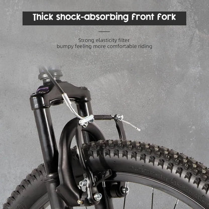 Men's 26-inch 21-Speed Folding Mountain Bike with High-Aluminum/Carbon Steel Frame & Dual Disc Brakes