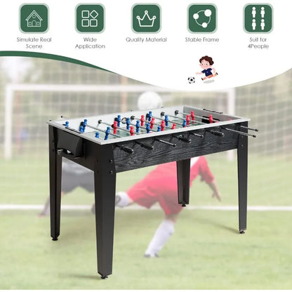 Goplus 48'' Wooden Foosball Table w/ 2 Soccer Balls & Score Keepers