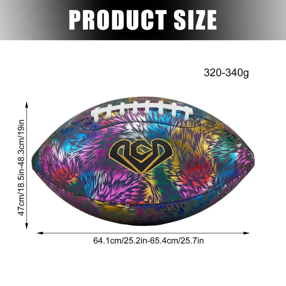 Glow In the Dark Leakproof Rugby Training Ball, Sizes 6 and 9