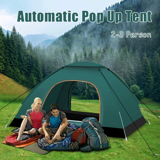 2-3 Person Automatic Pop Up, Portable, Waterproof Camping Tent