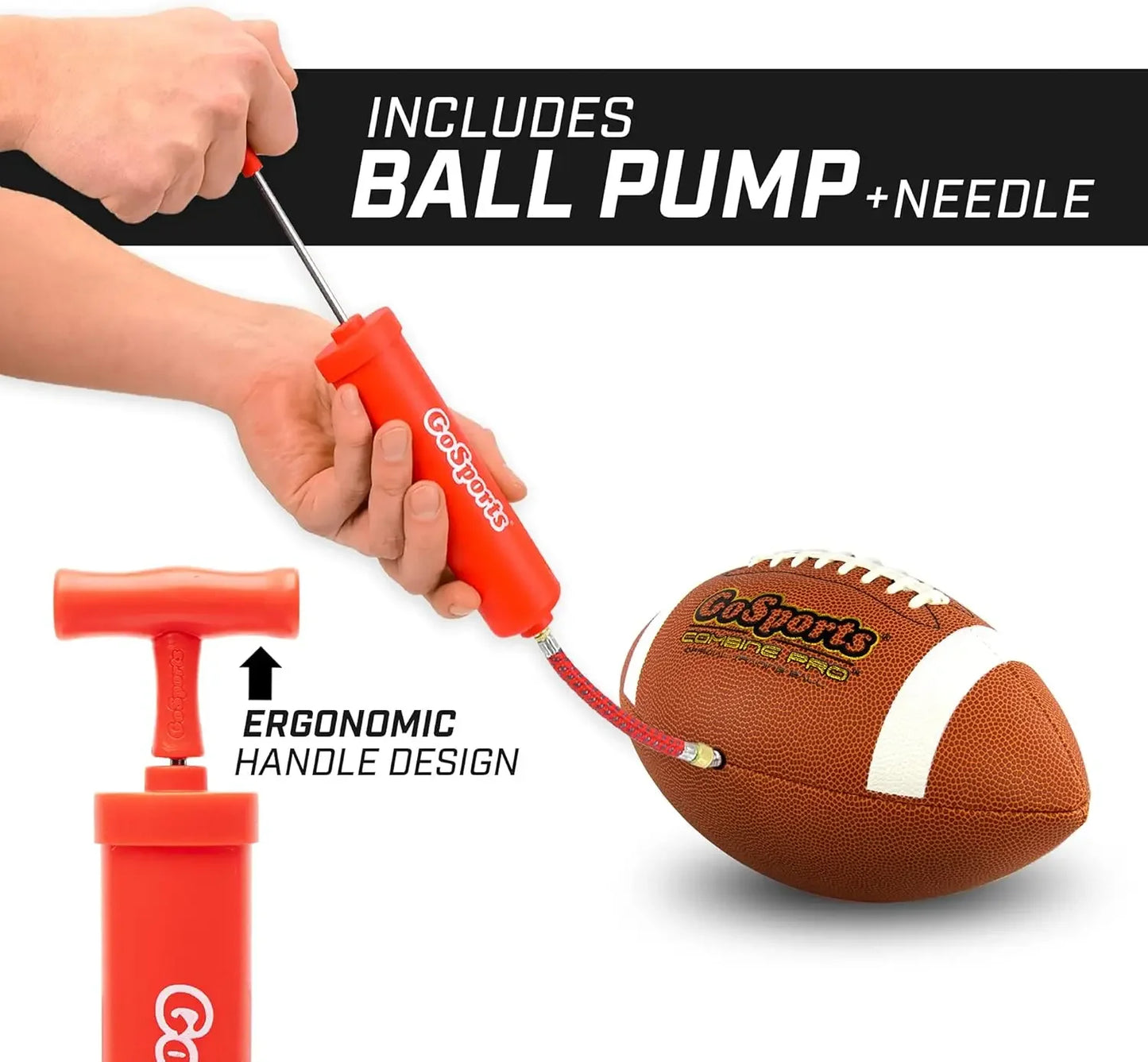 Combine Football 6 Pack - Regulation Size for High School and College - Official Composite Leather Balls