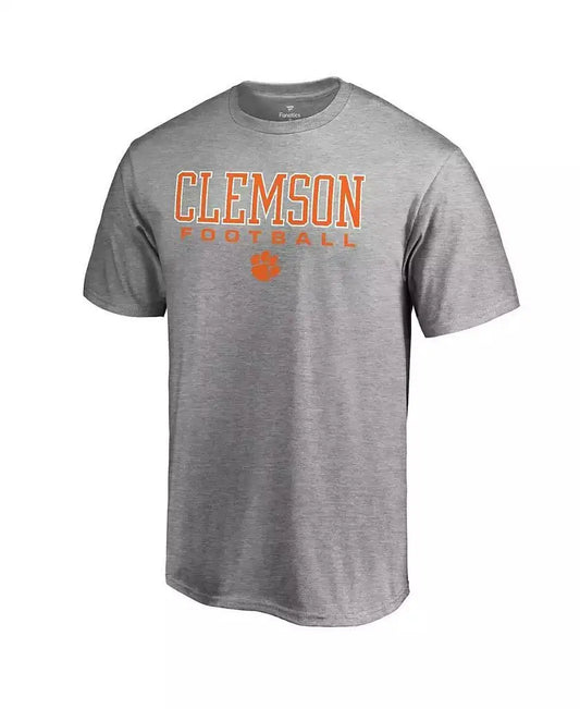 Fanatics Men's Heathered Gray Clemson Tigers Football T-shirt