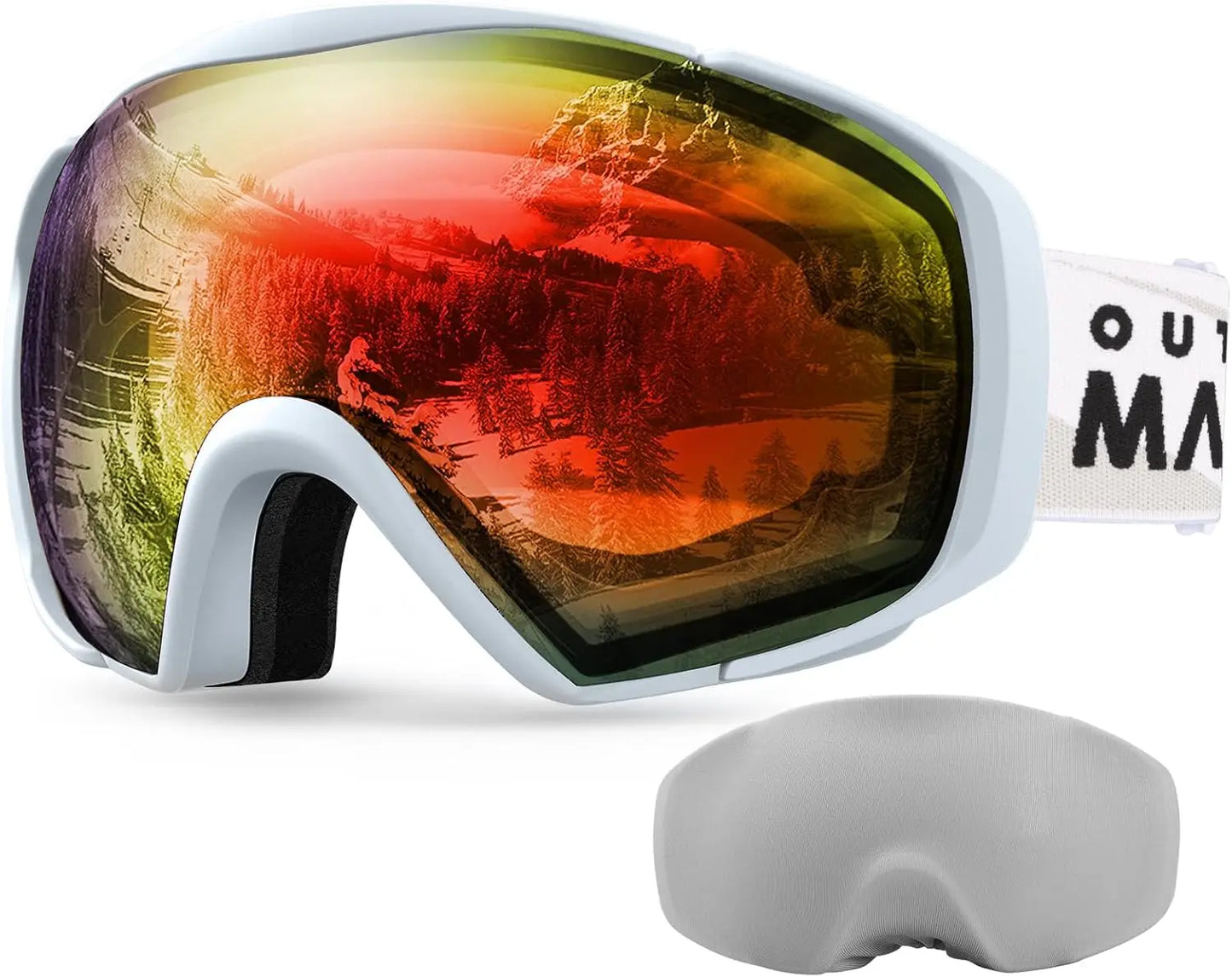 Outdoor Master Anti-Fog Ski/Snowboard Goggles with Cover