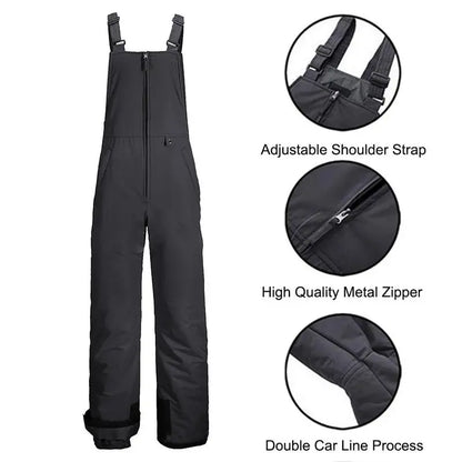 Winter Comfortable, Waterproof, Insulated Ski/Snowboarding Bibs/Overalls