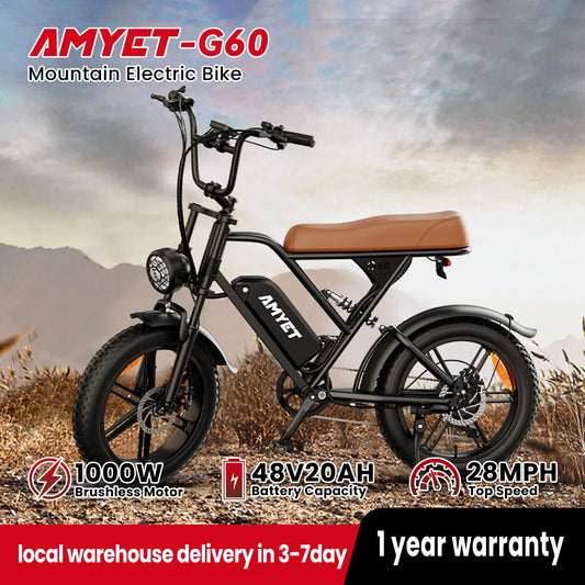 AMYET V9-G60 1000W 48V Men's Electric Mountain Bike