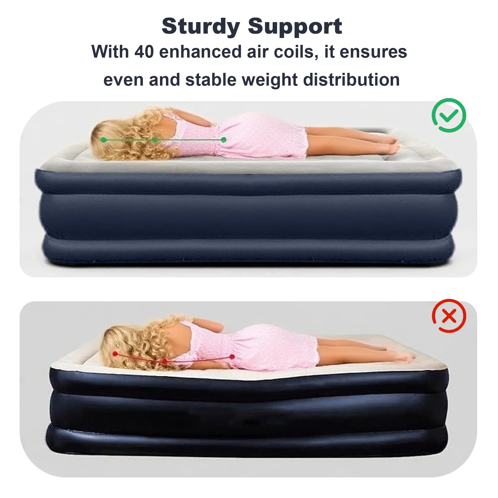 1-2 Person PVC Automatic Inflatable Camping Mattress