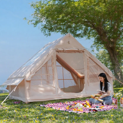 Inflatable 4/6/8 Family Luxury Camping Tent with Stove Plug Tent