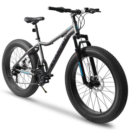 Ecarpat 26 in, 21 Speed Mountain Bike with 4-Inch-Wide Fat Tires for Men/Women