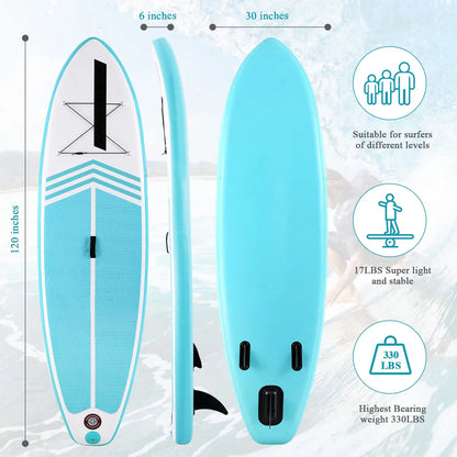 Inflatable Stand up Paddle Board/Surfboard with Paddleboard Accessories & Triple Action Pump