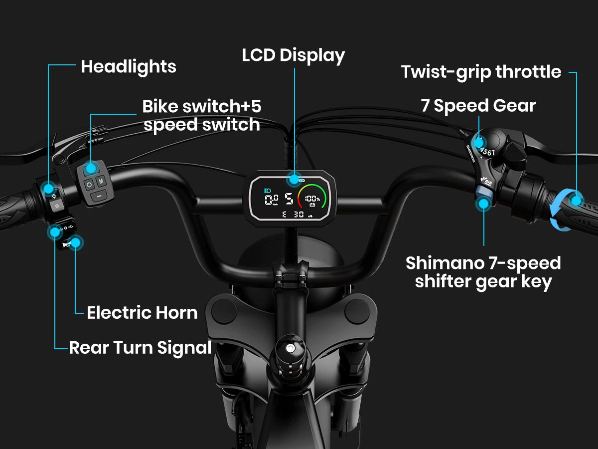 AMYET V9-G60 1000W 48V Men's Electric Mountain Bike