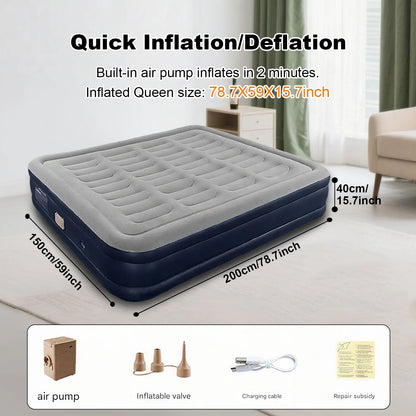 1-2 Person PVC Automatic Inflatable Camping Mattress