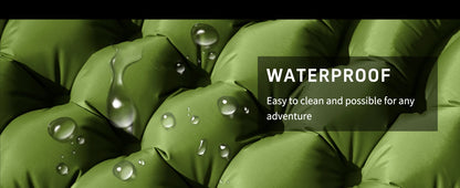 WESTTUNE Double 4" Thick Inflatable Camping Mattress Pad with Pillow & Built-in Foot Pump