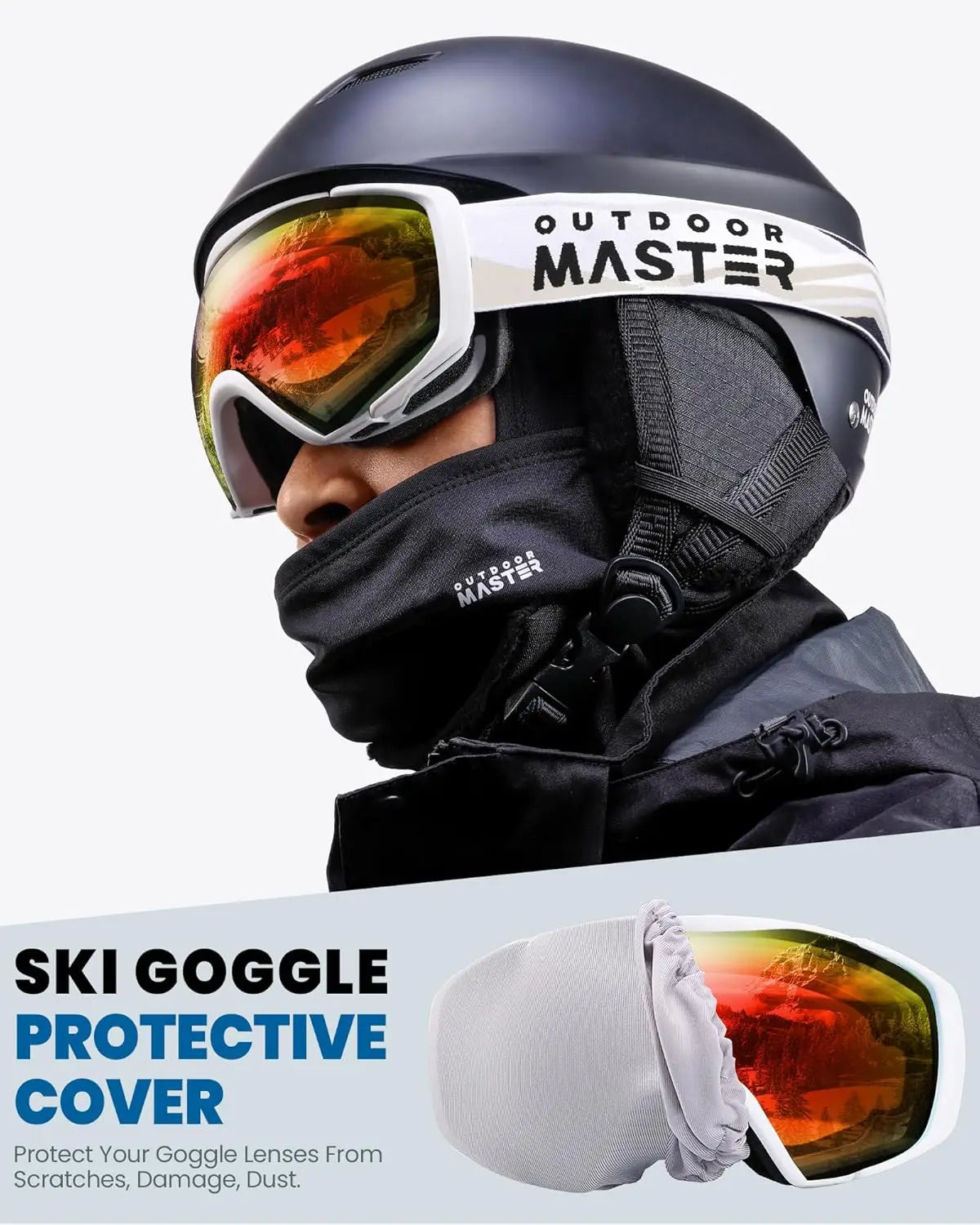 Outdoor Master Anti-Fog Ski/Snowboard Goggles with Cover