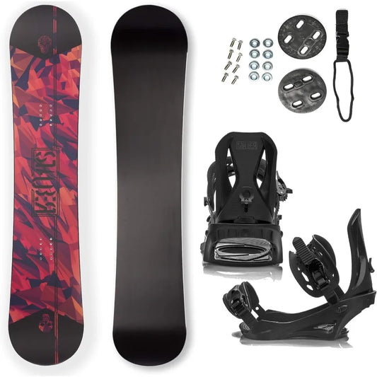 STAUBER Summit Hybrid Profile Twin Directional Snowboard & Binding Package, Size 143