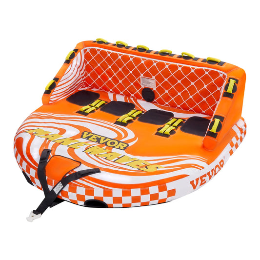 3 or 4 Rider Capacity Inflatable Towable Tube, Holds Up To 680lbs