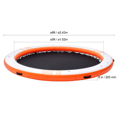 Non-Slip, Inflatable Floating Dock 10x8FT with Detachable Ladder & Portable Carrying Bag