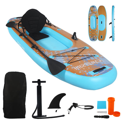 10' 8" Inflatable Stand Up Paddle Board/Kayak, 38'' Extra Wide, for Adults, with Seat