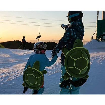 Protective Gear for Skiing/Skating/Snowboarding with Cute Green Turtle Tortoise Cushions