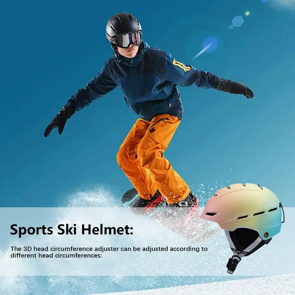Gradient Color Ski/Snowboard Anti-impact Helmet for Men & Women