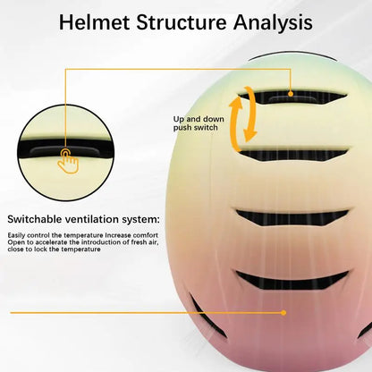 Gradient Color Ski/Snowboard Anti-impact Helmet for Men & Women