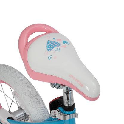 US Warehouse 12-18 In Colorful Girls Bike with Basket & Training Wheels