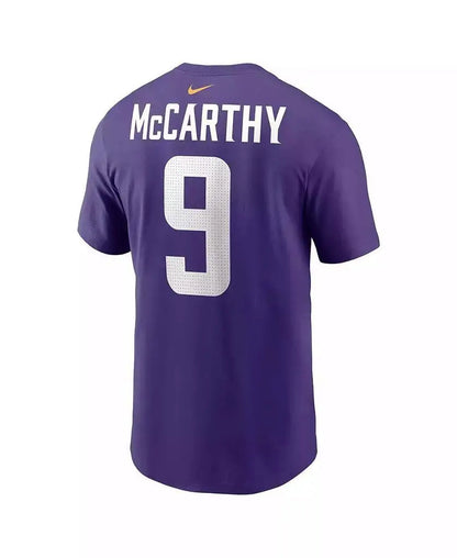 Nike | Men's J.J. McCarthy Purple Minnesota Vikings 2024 NFL Draft First Round Pick T-Shirt
